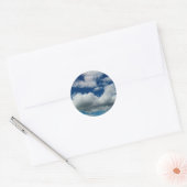 Een lange wolk ronde sticker (Envelop)
