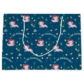 Een lantaarns kerstfeest met een hoge sinterklaas groot cadeauzakje (Voorkant)