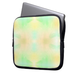 Een laptophoes met een pastelkleurig aquarelontwer laptop sleeve