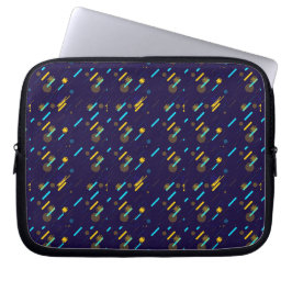 Een laptopsleeve met een levendig geometrisch patr laptop sleeve