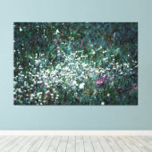 Een Lark in een Meadow Canvas Afdruk (Insitu (Houten vloer))