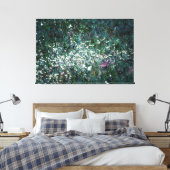 Een Lark in een Meadow Canvas Afdruk (Insitu (Slaapkamer))