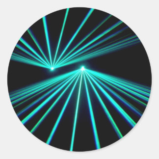 Een laser Show Ronde Sticker