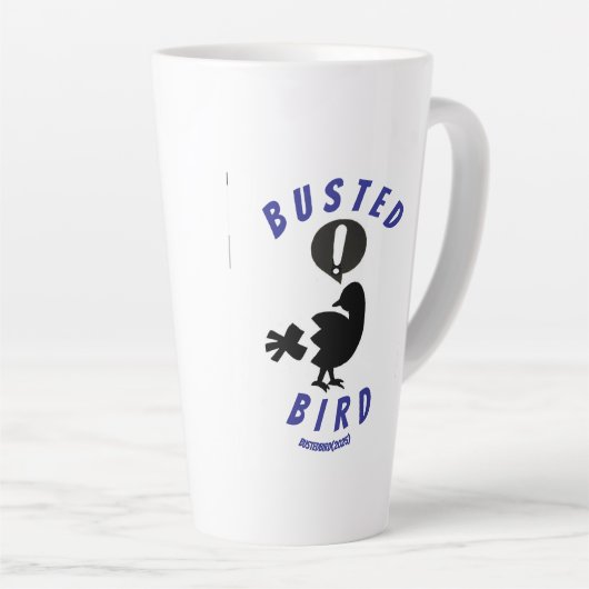 Een late mok met de Busted Bird logo (Rechterhoek)