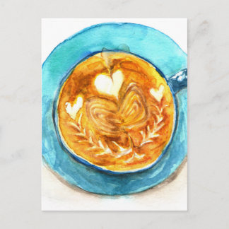 Een latte met liefde briefkaart