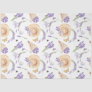 Een lavendel aquarel serie ontwerp 4 tissuepapier