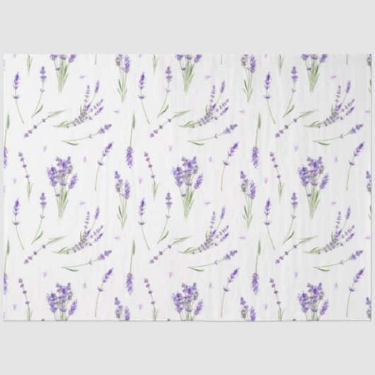 Een lavendel aquarel serie ontwerp 7 tissuepapier (Voorkant)