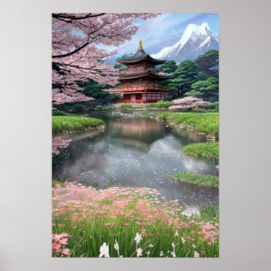 Een Lazy rivier door de tempel Poster