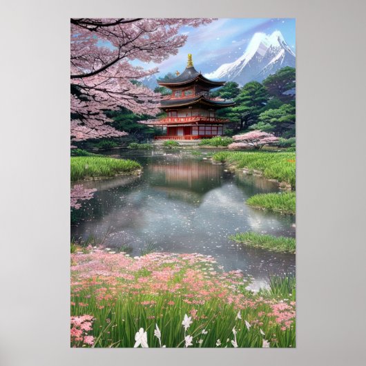 Een Lazy rivier door de tempel Poster (Voorkant)