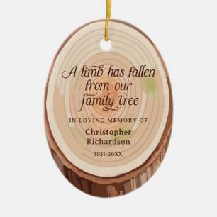 Een ledemaat is gevallen gepersonaliseerde foto me keramisch ornament