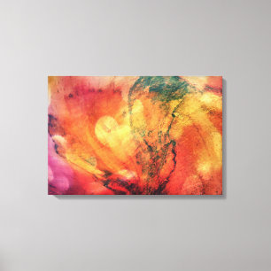Een leder in de herfst van het hout Abstract Canvas Afdruk