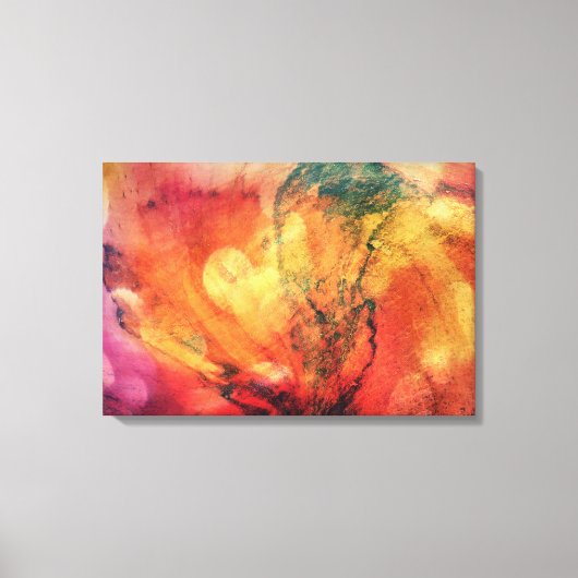 Een leder in de herfst van het hout Abstract Canvas Afdruk (Voorkant)