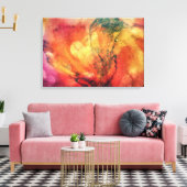 Een leder in de herfst van het hout Abstract Canvas Afdruk (Insitu (Woonkamer))