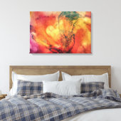 Een leder in de herfst van het hout Abstract Canvas Afdruk (Insitu (Slaapkamer))