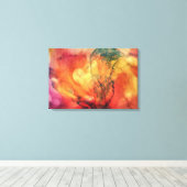 Een leder in de herfst van het hout Abstract Canvas Afdruk (Insitu (Houten vloer))