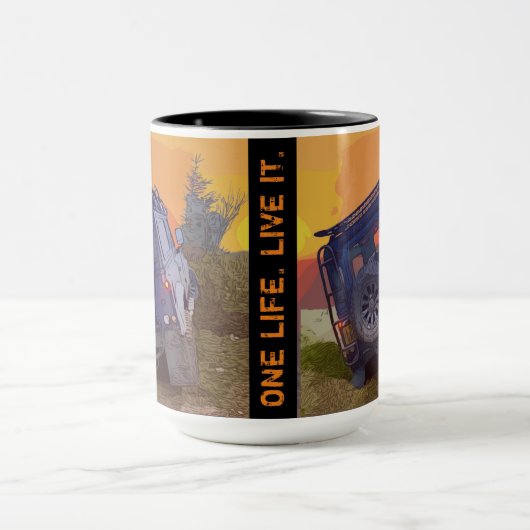 Eén leeft. Leef het. Mok (Midden)