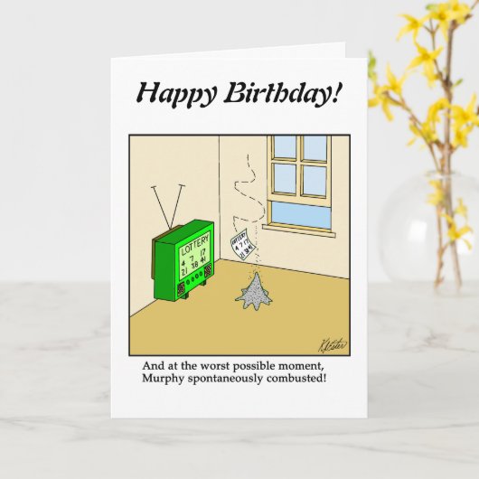 Een Leeg Tekenen - Murphy Loterij - Pas het aan Kaart (Gele Bloem)