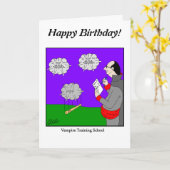 Een Leeg Tekenen - Vampire School - Pas het aan Kaart (Gele Bloem)