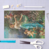 Een Leerlente met Cupid door Hans Zatzka Tissuepapier (Craft)