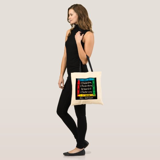 Een leerlingenzorg - Personaliseren Tote Bag (Voorkant (model))