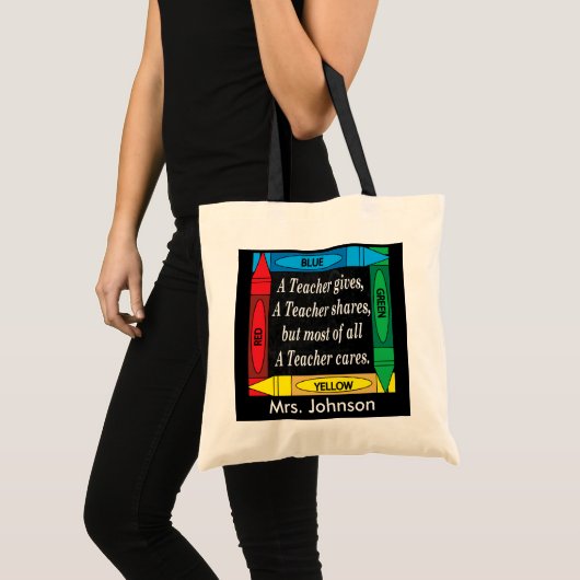Een leerlingenzorg - Personaliseren Tote Bag (Voorkant (product))