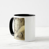 Een leeuw die de voet van Daniel likt Mok (Voorkant links)