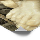 Een leeuw die de voet van Daniel likt Poster (Hoek)