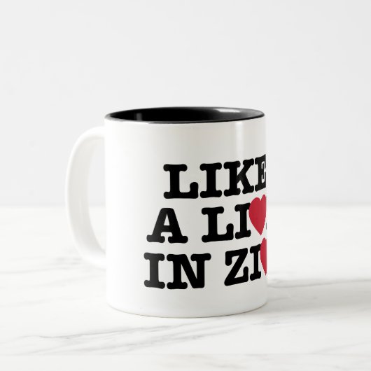 Een leeuw in de Mok van Zion (Voorkant links)