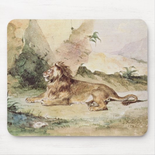 Een leeuw in de woestijn, 1834 muismat (Voorkant)