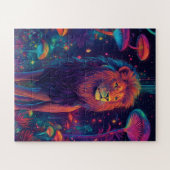 Een leeuw staat majestueus legpuzzel (Horizontaal)