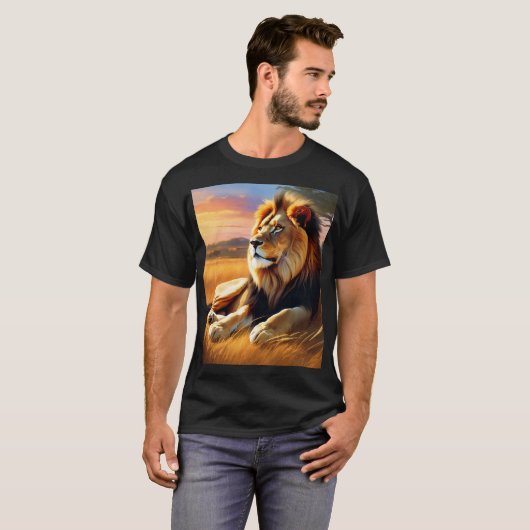 Een leeuw t-shirt (Voorkant volledig)