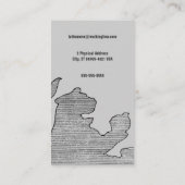 Een leeuwenkaart lopen visitekaartje (Achterkant)