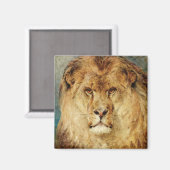 Een Leeuwenkop (door Heywood Hardy) Magneet (Voorkant / Achterkant)