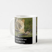 Een leeuwensluiting in het hart van elk Man met de Koffiemok (Voorkant links)