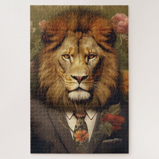 Een leeuwenzaak legpuzzel (Verticaal)