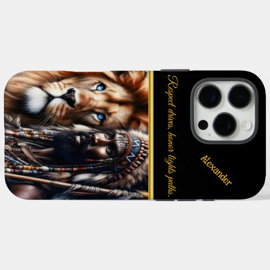 Een leeuwhartige krijger, Case-Mate iPhone case (Achterkant (horizontaal))