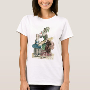 Een legante dressmaker die haar werk levert, bord t-shirt