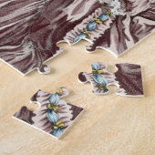 Een legante vrouw die haar voeten wast, bord 32 ui legpuzzel (Zijkant)