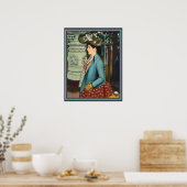 Een legante vrouw in de Élysée Montmartre Poster (Keuken)