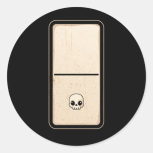 Eén lege Dominoes Halloween Costume 1 0 Domino Ga Ronde Sticker