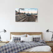 Een lege droogdok, marinescheepswerf canvas afdruk (Insitu (Slaapkamer))