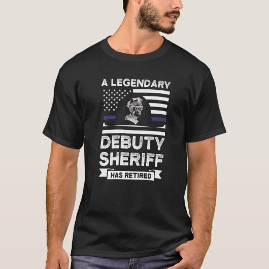 Een legendarische debuut sheriff gepensioneerd deb t-shirt (Voorkant)