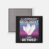 Een legendarische geoloog heeft gepensioneerd Geol Magneet (Voorkant / Achterkant)