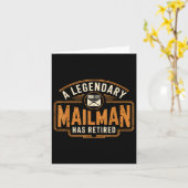 Een legendarische postbode is gepensioneerd postbo kaart (Gele Bloem)