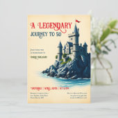 Een legendarische reis  Castle 50e verjaardag Kaart (Staand voorkant)