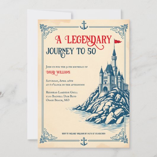 Een legendarische reis naar 50 nautische kasteel v kaart (Voorkant)