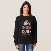 Eén Legged Queen Amputted Amputee Disability Surg Trui (Voorkant volledig)
