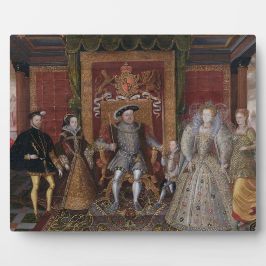 Een legory van de Opvolger van de Tudor: De famili Fotoplaat (Voorkant)