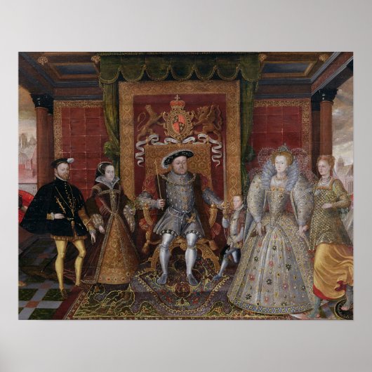 Een legory van de Opvolger van de Tudor: De famili Poster (Voorkant)