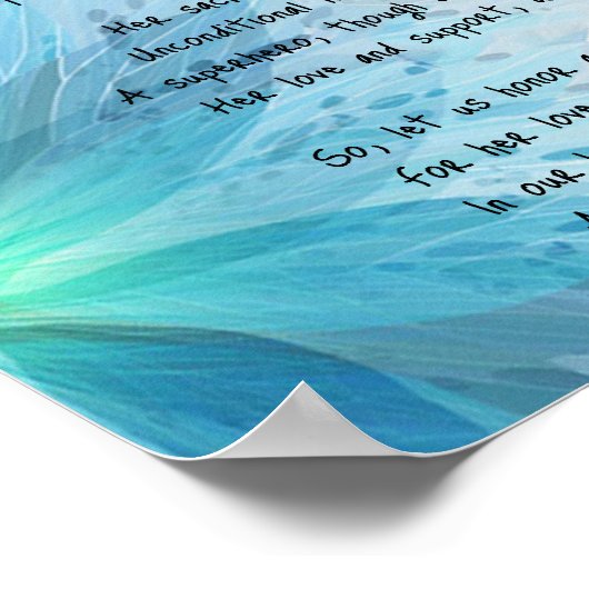 Een leidend licht: poëtisch eerbetoon aan mama poster (Hoek)